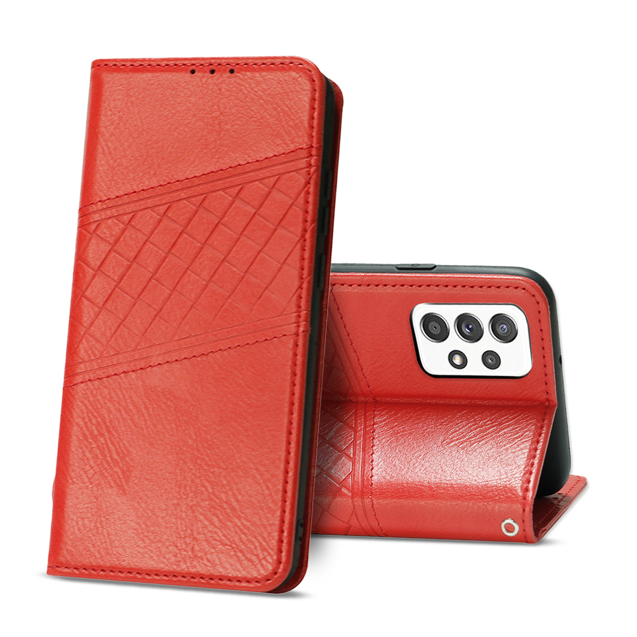 Reiko Samsung Galaxy A52/5G 3-In-1 Wallet Case In Red (FC30-SAMA52-5GRD)